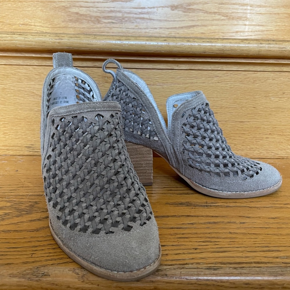 Jeffrey Campbell Taupe Appleby Suede Booties - size 7